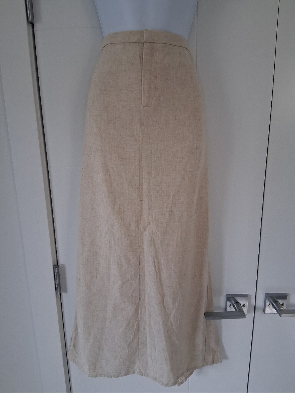 Divided/ Neutral Beige Linen Or Linen Blend Maxi Skirt/ Estimated fit: US S/M - Picture 2 of 8
